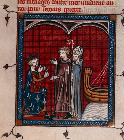 Koning Filips II en Patriarch, illustratie uit de 