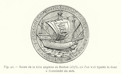 Zegel van de Engelse stad Boston door French School