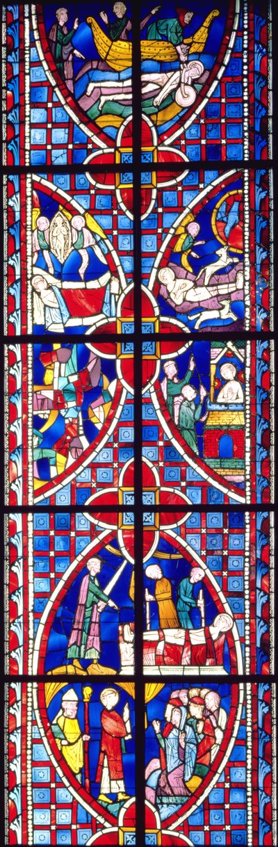 Scène uit het leven van St. Vincent, 1245-7 door French School