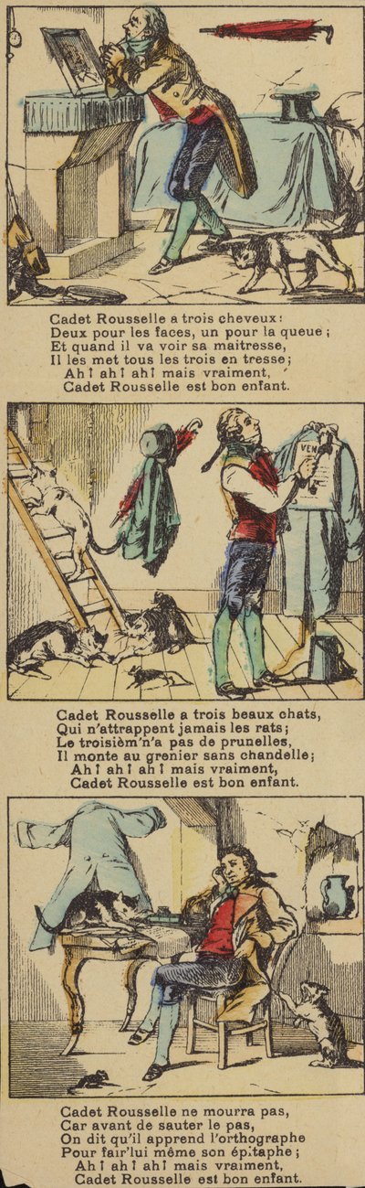 Scènes uit Cadet Rouselle door French School