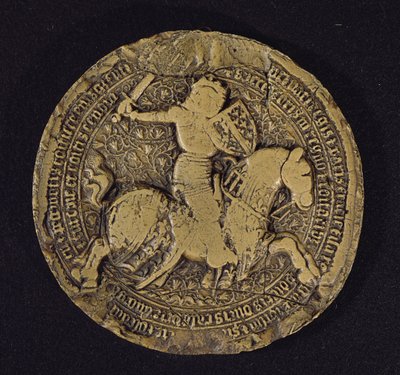 Zegel van Lodewijk I van Anjou (1339-84) Koning van Sicilië, 1383 door French School