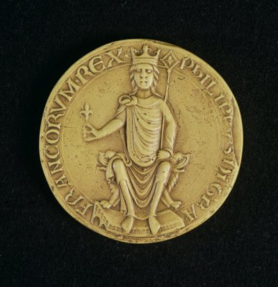 Zegel van Philippe II Auguste (1165-1223) 1198 door French School