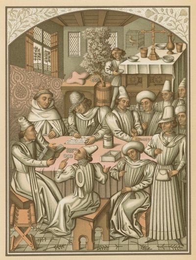 Afrekening door de Broederschap van Charite-Dieu en Notre-Dame van de Herstel van Rouen, 1466 door French School