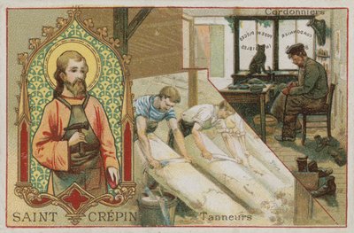 Sint Crispinus, schoenmakers en leerlooiers door French School
