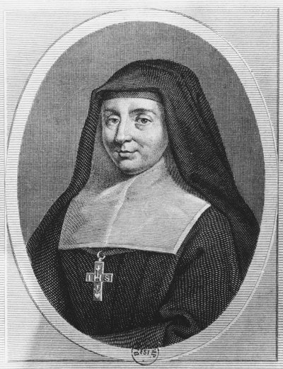 Sint Jane Frances de Chantal (gravure) door French School