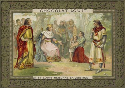 Sint Lodewijk die recht spreekt door French School