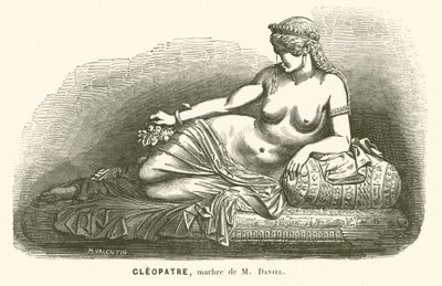 Standbeeld van Cleopatra VII, laatste heerser van Ptolemaeïsch Egypte, door Daniel door French School