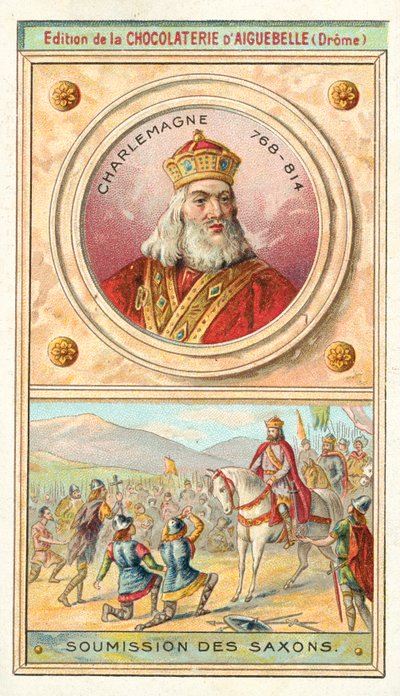 Onderwerping van de Saksen aan Karel de Grote, 785 door French School