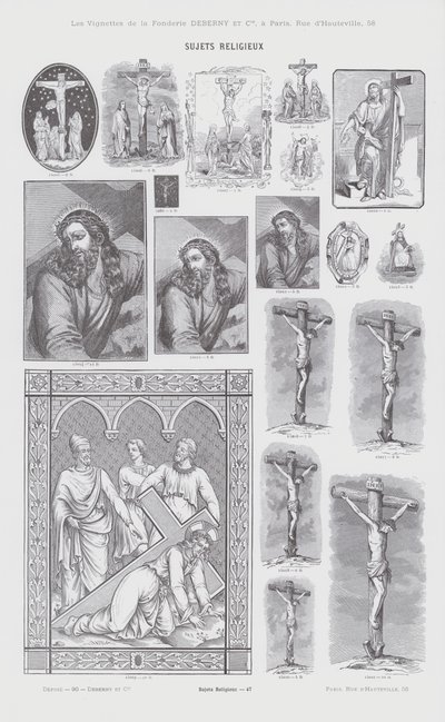 Religieuze onderwerpen (gravure) door French School
