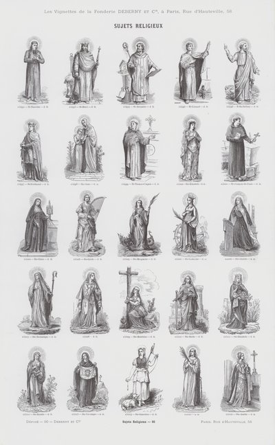 Religieuze onderwerpen (gravure) door French School