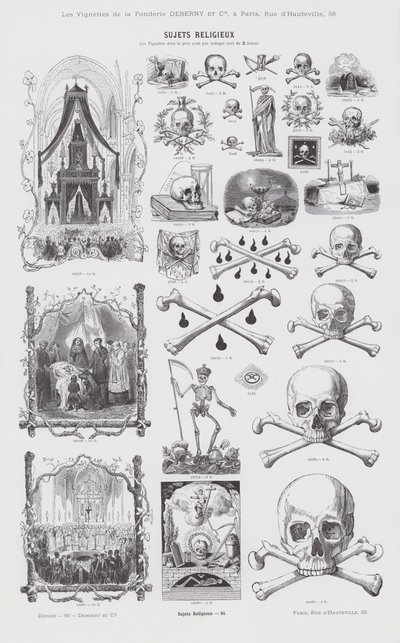 Religieuze onderwerpen (gravure) door French School