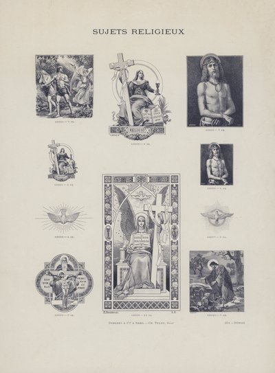 Religieuze Onderwerpen (gravure) door French School