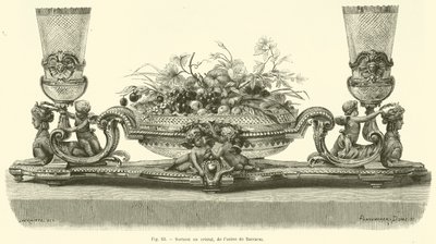 Kristallen centerpiece van de Baccarat-fabriek door French School