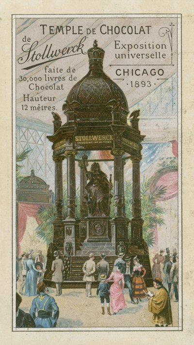 Tempel van chocolade door Stollwerck door French School