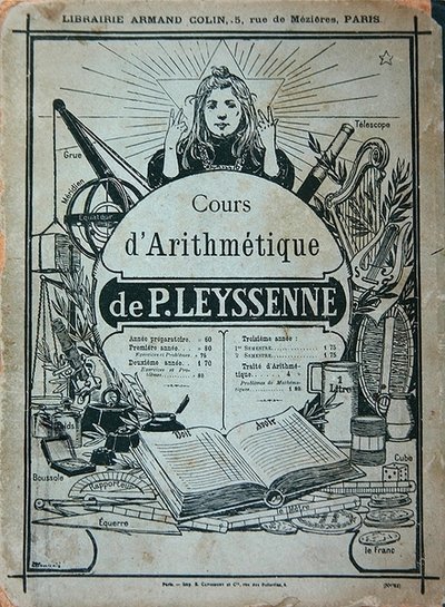 Omslag van een rekenboek door P. Leysenne, uitgegeven door Librairie Armand Colin, Parijs, eind 19e eeuw door French School