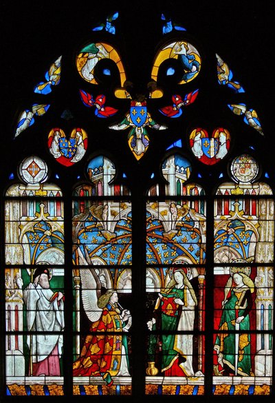 De annunciatie, uit de kapel van Jacques Coeur door French School