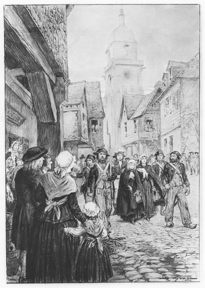 De arrestatie van Lucile de Chateaubriand door French School