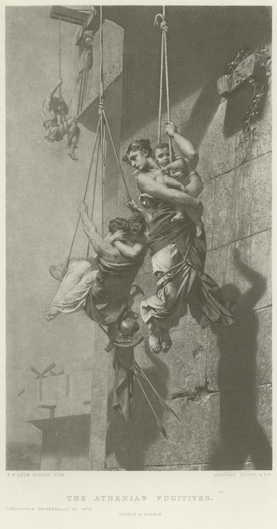 De Atheense Vluchtelingen (gravure) door French School