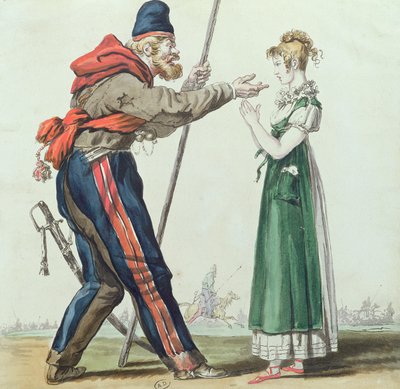 De Kozak in Parijs, c.1815 door French School