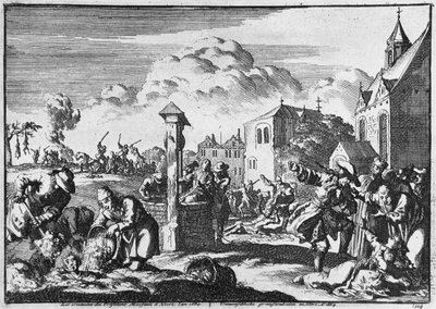 De wreedheid van President Marsaut in Niort tegen de protestanten, 1684 door French School