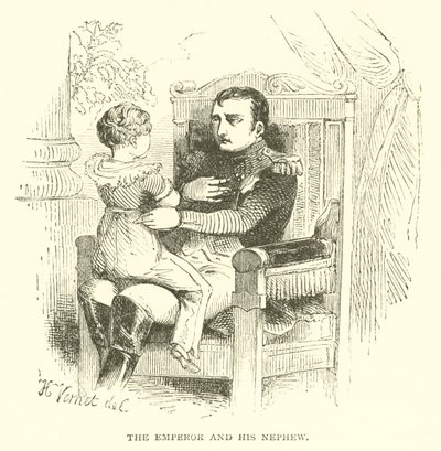 De keizer en zijn neef (gravure) door French School