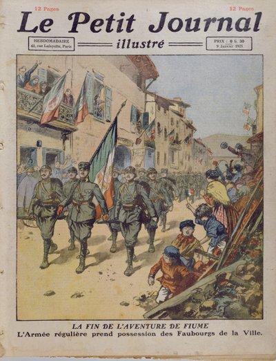 Het Einde van het Fiume Avontuur, uit Le Petit Journal, 9 januari 1921 door French School
