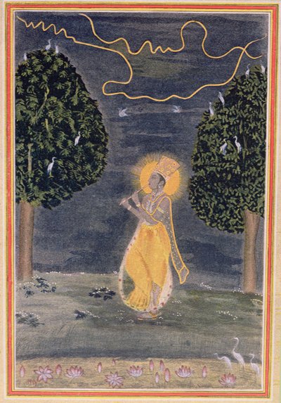 De Fluitspeler, illustratie voor Prins Diamant, uit De Arabische Nachten, 1895 door French School