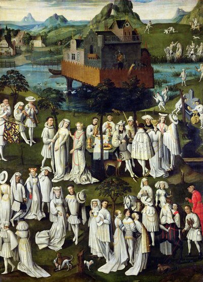 De Tuin van de Liefde aan het Hof van Filips de Goede, in de Tuinen van het Kasteel van Hesdin in 1431 door French School