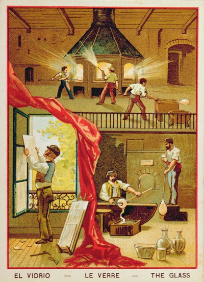 Het Glas, illustratie uit een kinderboek door French School