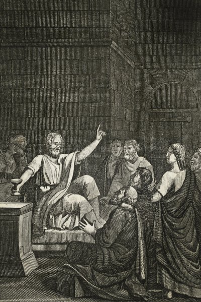 De laatste momenten van Socrates door French School