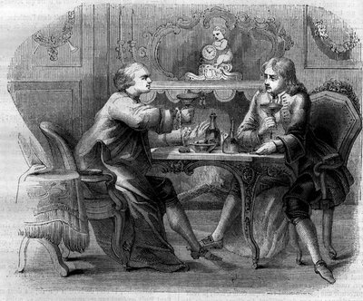 De markies de Nointel biedt een lunch aan de bandiet Cartouche (Louis Dominique Cartouche) door French School