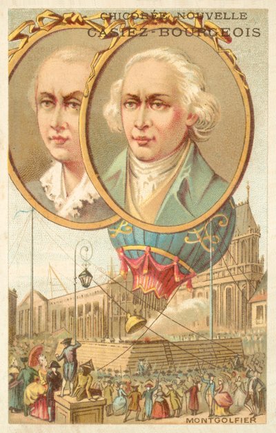 De gebroeders Montgolfier door French School