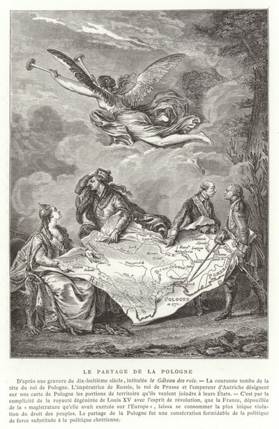 De verdeling van Polen, 1772 door French School