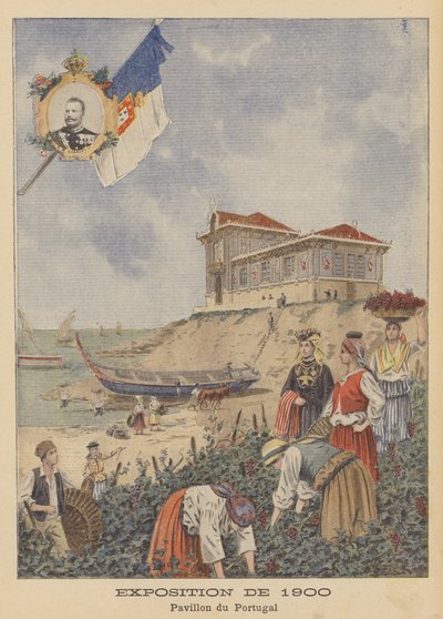 Het Portugese paviljoen op de Exposition Universelle van 1900 in Parijs door French School