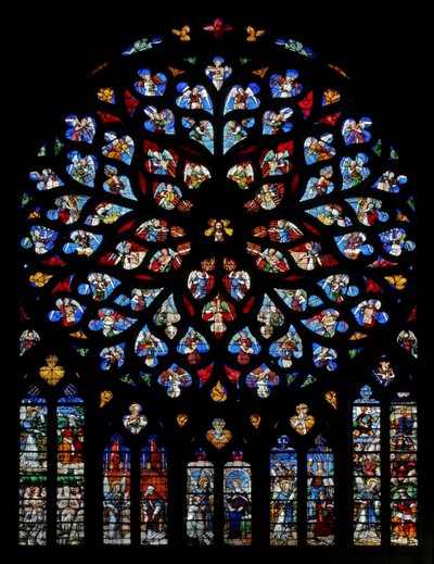 De Rose de Paradis met engelachtige muzikanten, voor 1520 door French School