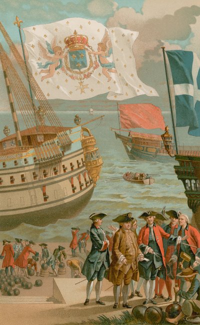 De Koninklijke Vlag, de Galerijvlag, de Vlag van de Koopvaardij door French School