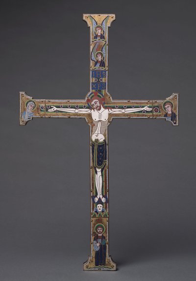 Het "Spitzer Kruis", Meester van de Koninklijke Plantagenet Werkplaats, ca. 1190 door French School