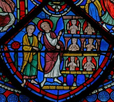 Het Sint-Thomasraam: Gad wordt een paleis getoond door een engel door French School