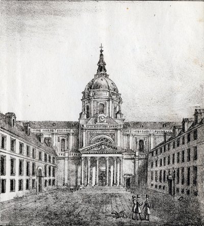 De Universiteit van de Sorbonne - "Alphabet Picturesque des Monumens de Paris” c.1840 (gravure) door French School