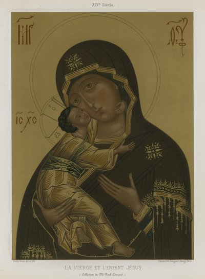 De Maagd Maria met de baby Jezus door French School
