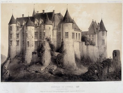 Het kasteel van Luynes - Lithografie door French School