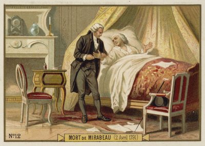 De dood van Mirabeau, 2 april 1791 door French School