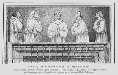 De eerste vijf metgezellen van St. Franciscus van Assisi door French School
