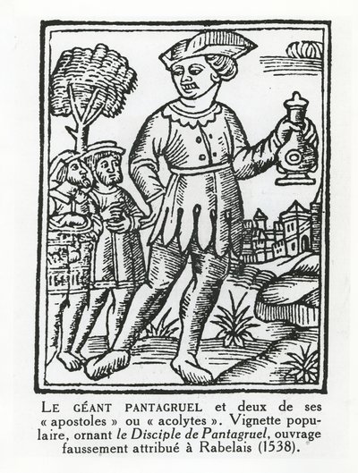 De reus Pantagruel en twee van zijn apostelen, uit 
