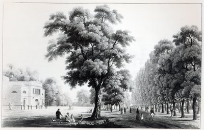De hoofdlaan in de Prater, Wenen, 1821 door French School