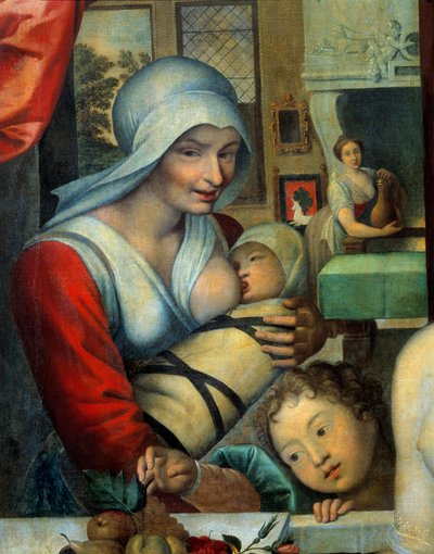 De verpleegster met het kind (detail) van 