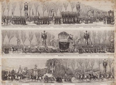 De processie voor de herbegrafenis van Napoleon, Parijs, 1840 door French School