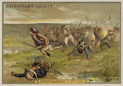 De nederlaag van Cholet, Oorlog in de Vendée, Franse Revolutie, 17 oktober 1793 door French School