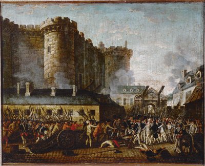 De inname van de Bastille ... door French School