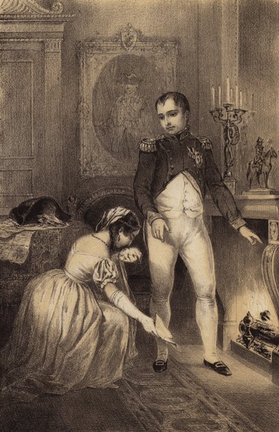 De vrouw van de Pruisische generaal Franz Ludwig von Hatzfeld vraagt Napoleon om het leven van haar man te sparen door French School